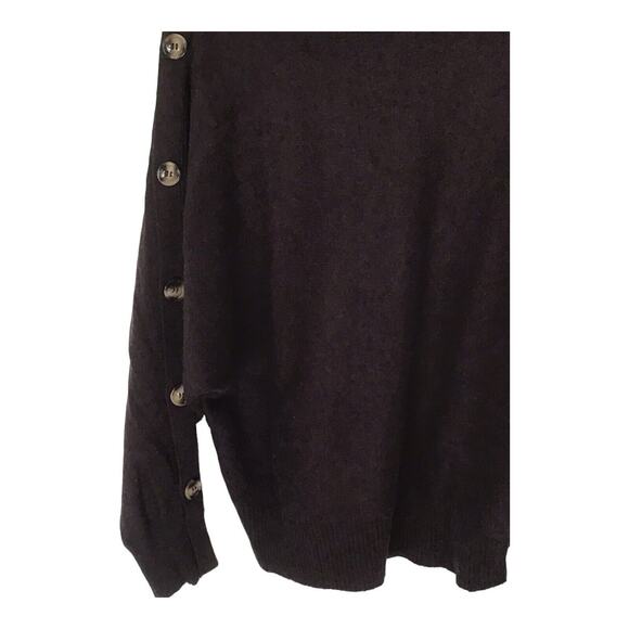 Nordstrom Beach Lunch Lounge Sweater Women’s Large Purple Button Sleeve Pullover - Picture 8 of 11